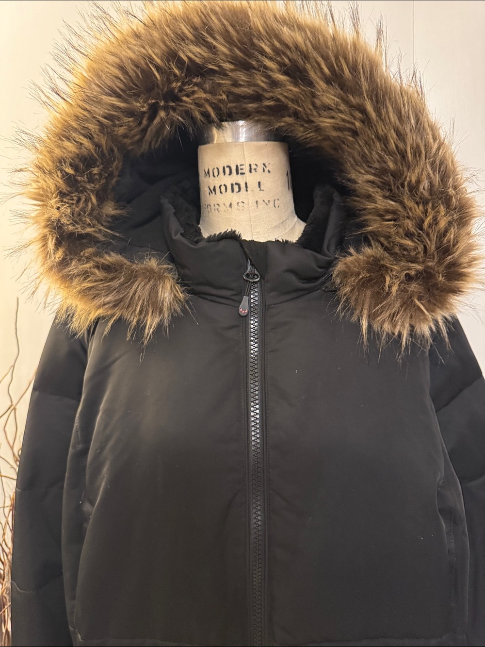 Arctic Expedition Black Faux Fur Trim Parka - Picture 2 of 8